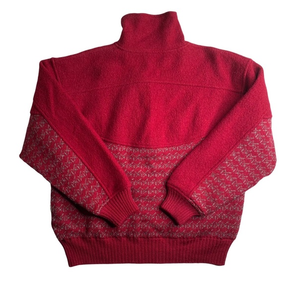 EIR MEN’S 100% Wool Pullover Windbreak Quarter Zip Sweater M - Picture 4 of 10